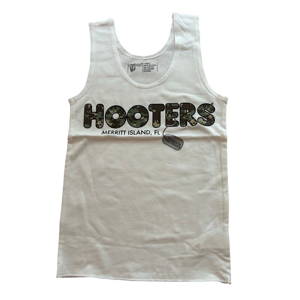 New Womens Hooters Girl Rare Camo Uniform Tank from Merritt Island 🏝️Florida Xs